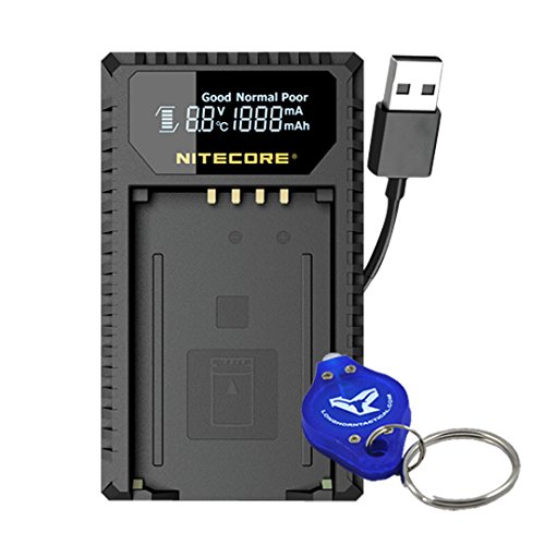 Nitecore ULM240 USB Charger for Leica BP-SCL2 Batteries with Lumen Tactical LED Keychain Flashlight - Compatible with LeicaM (Typ 262), M (Typ 246), M (Typ 240), M-P, M240P Series Cameras