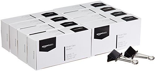 Book Cover AmazonBasics Binder Paper Clip, Medium, 12 Clips per Box, 8-Pack