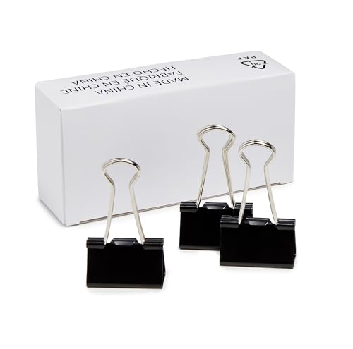 AmazonBasics Binder Paper Clip, Medium, 12 Clips per Box, 8-Pack