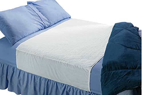 Book Cover Soft Large Absorbent Waterproof Bed Pad with Tuckable Sides (36 x 60 Inch) - Washable 300x for XL Tuck in Underpad Incontinence Protection for Adult, Child, or Pet