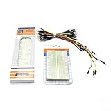 ZYAMY 1pcs MB-102 830 + 1pcs 400 Tie Point Prototype Solderless PCB Breadboard Test Protoboard DIY Bread Board with Self-Adhesive Tape + 65pcs Jumper Wires