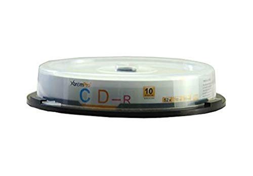 XtremPro CD-R 52X 700MB 80Min CD 10 Pack Blank Discs in Spindle - 11035 Portable Easy to Use