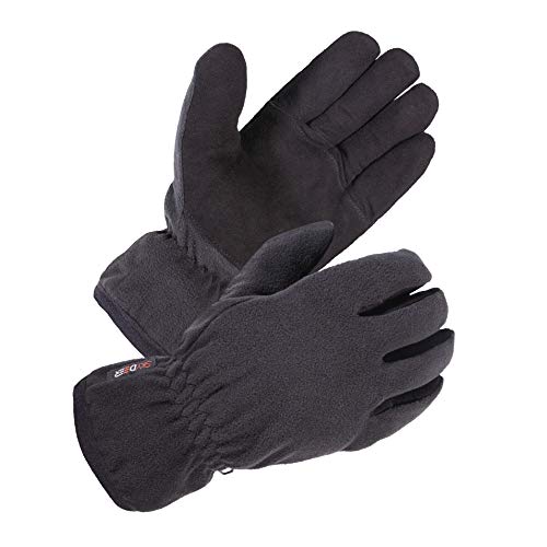 Book Cover SKYDEER Winter Gloves with Premium Genuine Deerskin Suede Leather and Windproof Polar Fleece (Unisex SD8661T/L, Warm 3M Thinsulate Insulation)