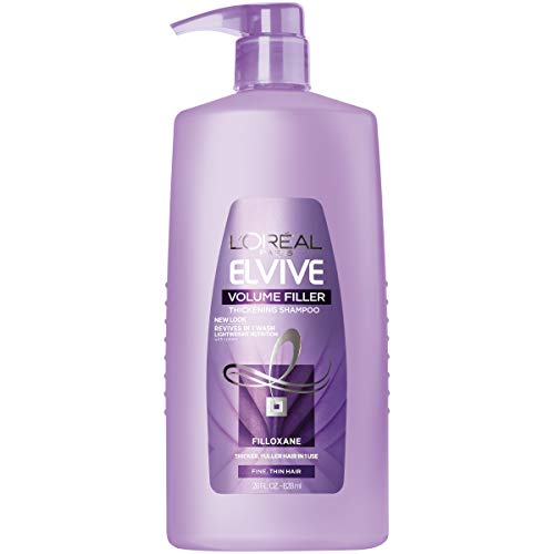 Book Cover L'OrÃ©al Paris Elvive Volume Filler Thickening Cleansing Shampoo, for Fine or Thin Hair, Shampoo with Filloxane, for Thicker Fuller Hair in 1 Use, 28 fl. oz.