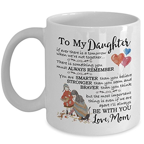 My Cuppa Joy Gifts For Daughter - Mother Daughter Gift Coffee Mug - 11oz Novelty Ceramic Tea Cup - Great Present Idea For Christmas, Xmas, Birthday, Wedding, Graduation For Her