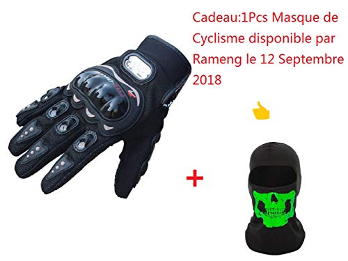 Rameng Gants Plein-Doigt Homme pour Scooter, Auto Moto, Vélo, Motocross, Combat, Fitness Protection