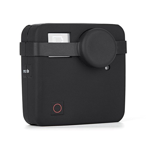 Impact Imagery Compatible with Silicone Case & Lens Caps for GoPro Fusion - Full Body Protective Rubber Skin and for 360 FOV Action Camera
