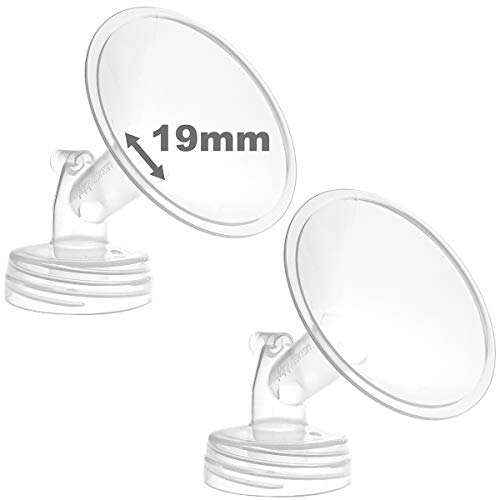 Nenesupply 19mm 2 pc Flanges Compatible with Spectra S2 Spectra S1 9 Plus Breastpumps Replacement to Spectra Pump Parts and Spectra Flange. Compatible with Spectra S2 Parts and Spectra Accessories