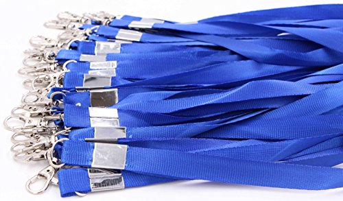 Neck Lanyards for Id Badges - LeBeila Id Badge Lanyard Bulk Order 30pcs Nylon Neck Strap for Badges, ID Holder & Cards (30pcs, Blue)