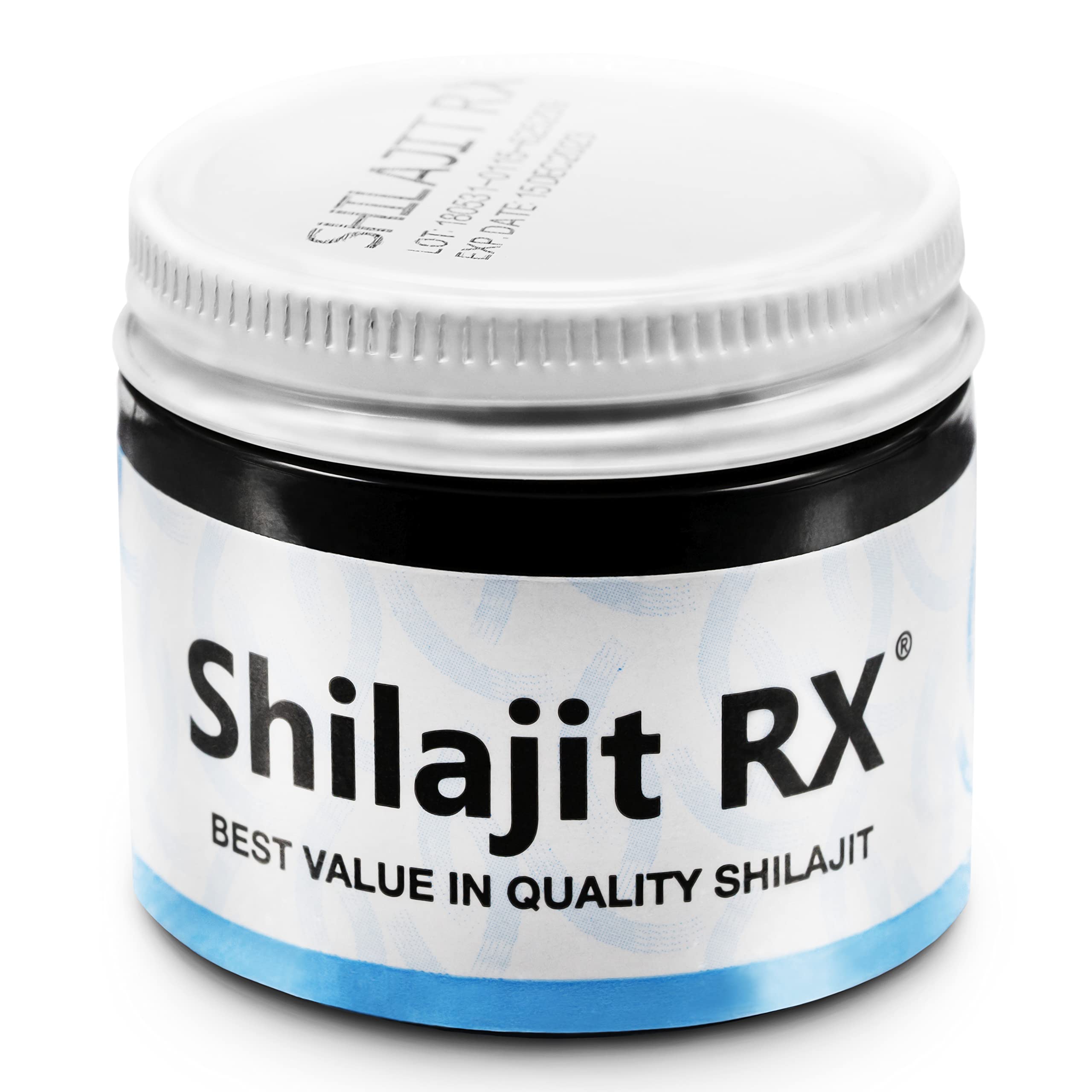Shilajit RX Natural Pure Himalayan Resin. Authentic Quality Fulvic Acid & Organic Trace Minerals -1000 Servings, 3.5 oz jar 100g