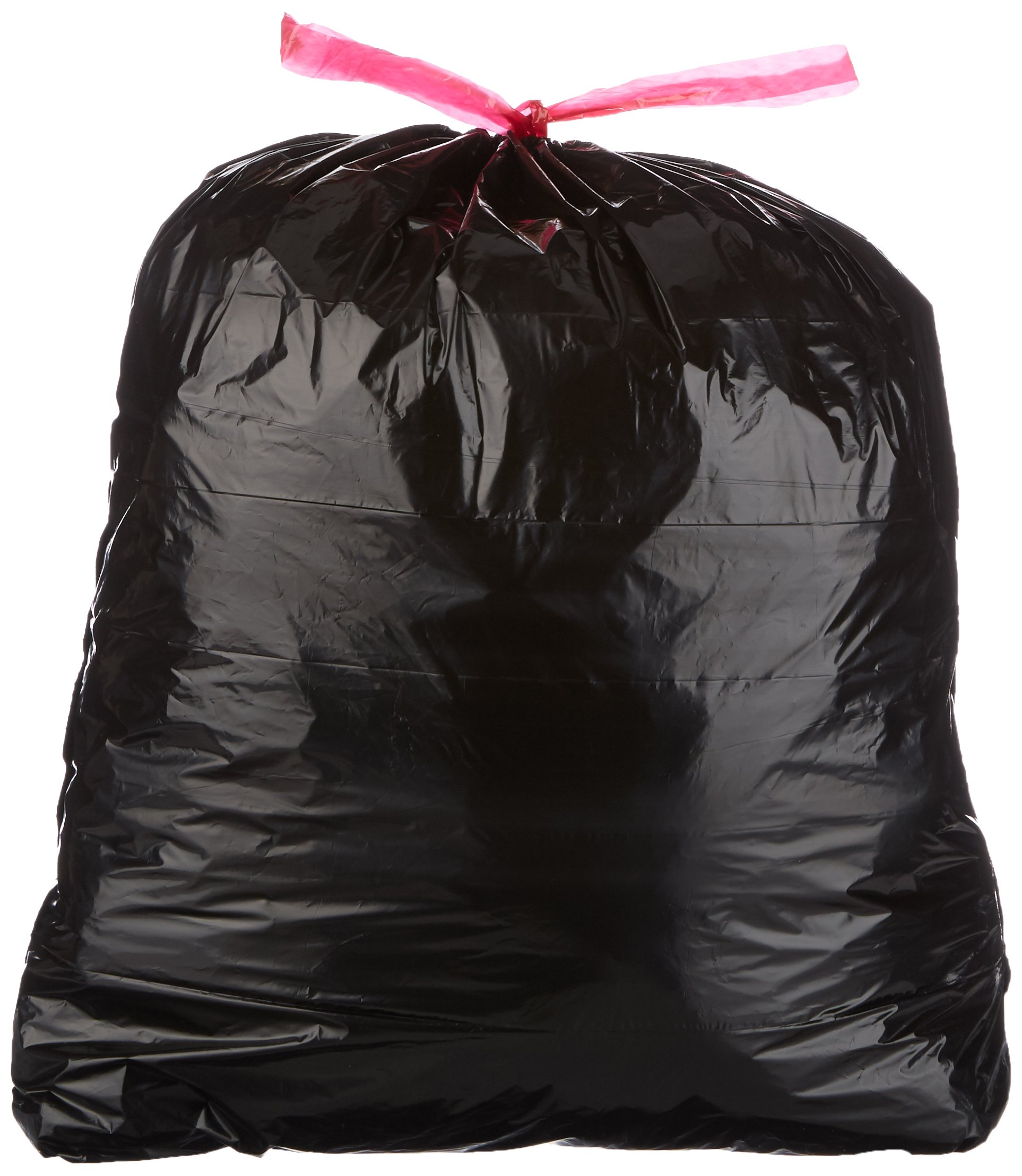 Book Cover Amazon Basics 30 Gallon Large Trash Bag with Draw Strings, 1.2 mil, 120-Count