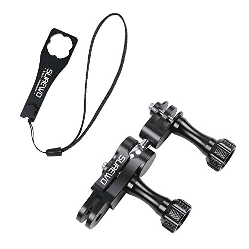 SUREWO Aluminum Ball Joint Mount,Swivel Buckle Mount with Aluminium Wrench Compatible with GoPro Hero 7/(2018) 6 5 Black,4 Session,4 Silver,3+,DJI Osmo Action,YI,Campark,AKASO and More