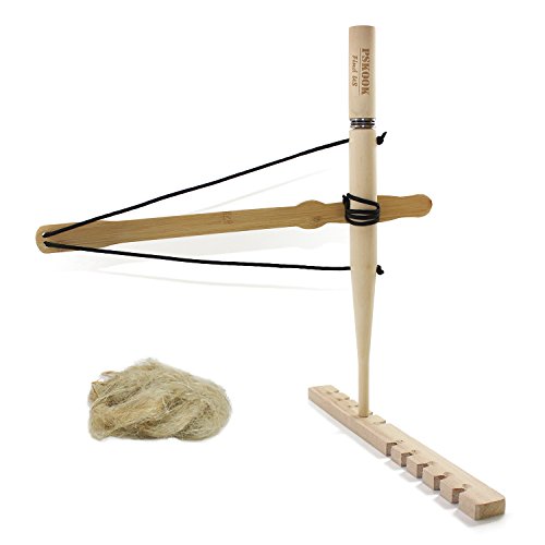PSKOOK Bow Drill Kit Fire Starter Primitive Wood Survival Practice Friction Fire Tool Scout Outdoor Activity Kits for Teaching Outward Bound Training (Generation 1)