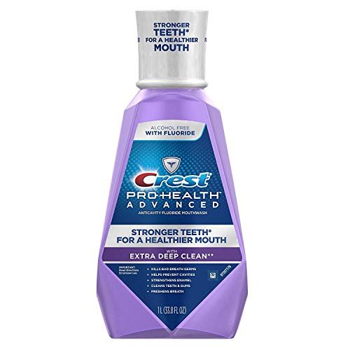 3 Pack -Crest Pro-Health Advanced with Extra Deep Clean Mouthwash, Clean Mint, 33.8 Fluid Ounce