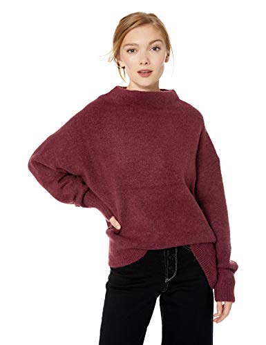 Book Cover Cable Stitch Women's Mock Neck Cozy Sweater
