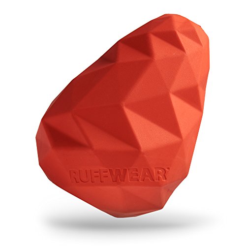 RUFFWEAR Chew-Resistant Rubber Dog Toy, Food & Treat Dispenser, One Size, Sockeye Red, Gnawt-a-Cone