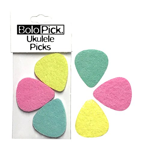 Book Cover BoloPick Felt Picks for Ukulele 6 Pack (Pink Lemonade)