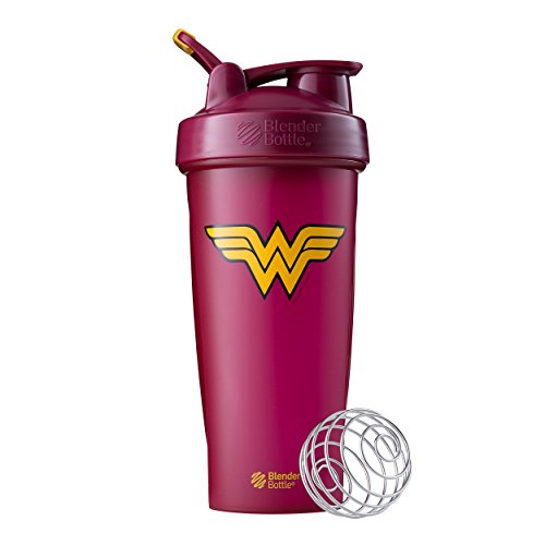 BlenderBottle Justice League Superhero Classic 28-Ounce Shaker Bottle, Wonder Woman