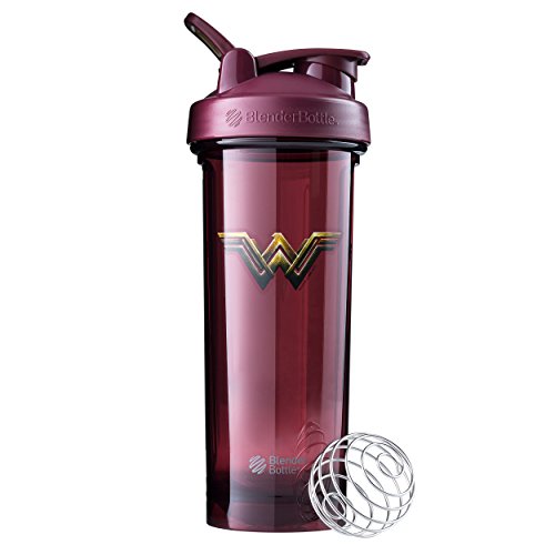 Book Cover BlenderBottle Justice League Superhero Pro Series 32-Ounce Shaker Bottle, Wonder Woman