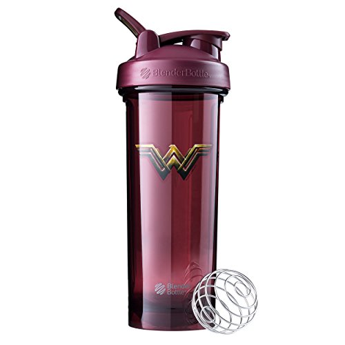 BlenderBottle Justice League Superhero Pro Series 32-Ounce Shaker Bottle, Wonder Woman
