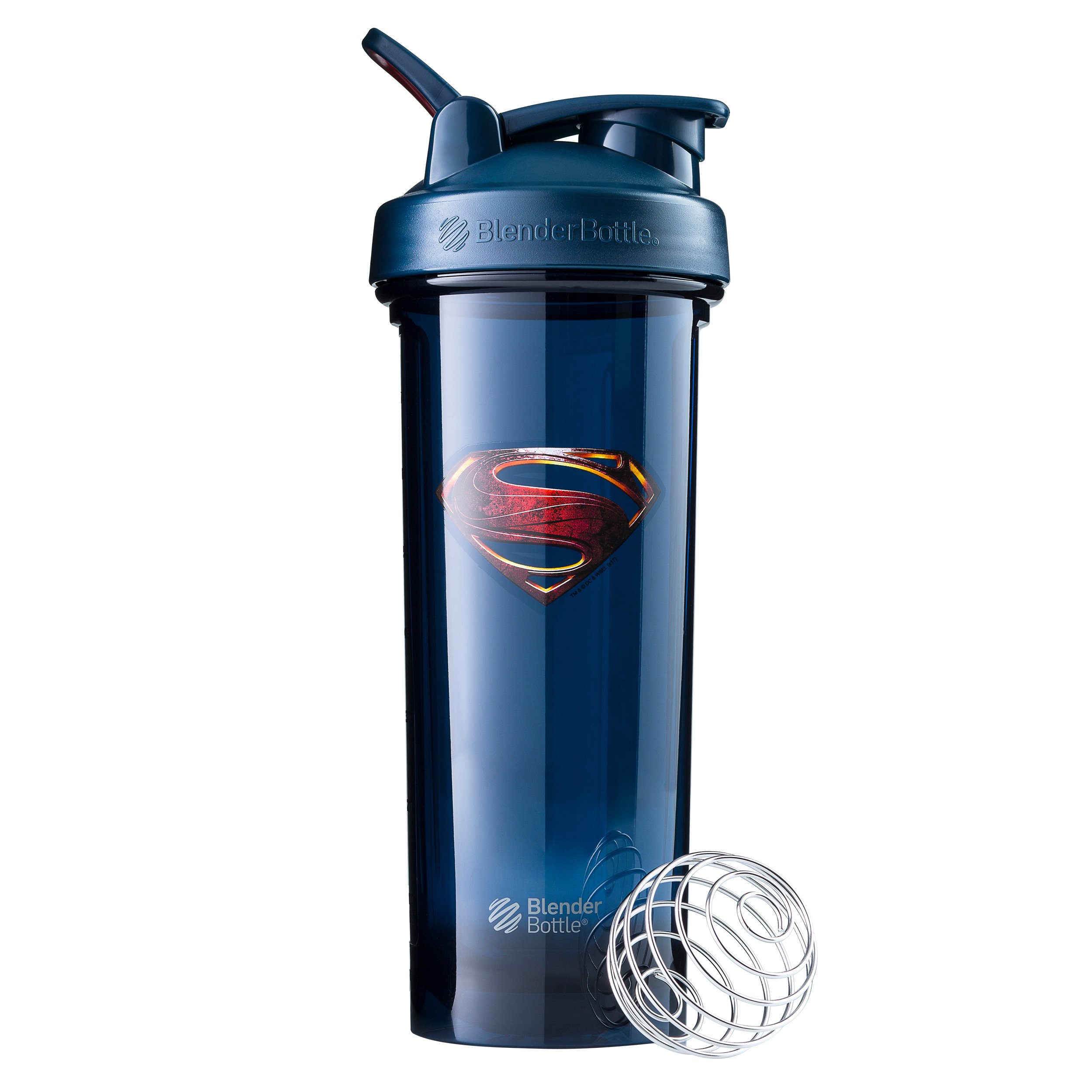 Book Cover BlenderBottle Justice League Shaker Bottle Pro Series Perfect for Protein Shakes and Pre Workout, 32-Ounce, Superman
