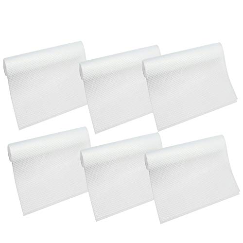 Book Cover HityTech 6 Pack Refrigerator Liners, Washable Refrigerator Mats Liners Waterproof Fridge Pads Mat Shelves Drawer Table Mats 17 3/4