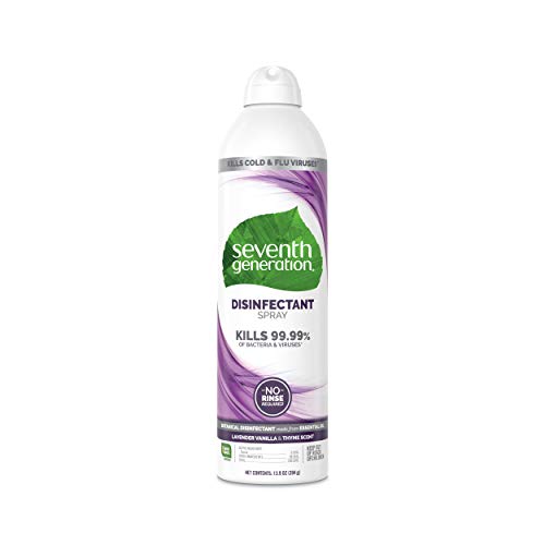 Book Cover Seventh Generation Disinfectant Spray, Lavender Vanilla & Thyme Scent, 13.9 Oz, Pack of 8