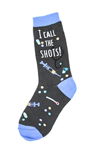 Foot Traffic Womens Professional"I Call The Shots" Socks, Blue/Grey (Size 4-10)