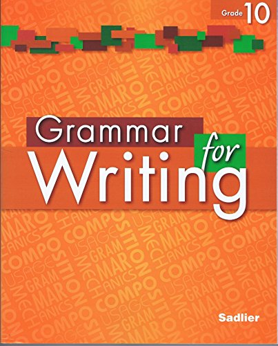 Book Cover Grammar for Writing Student Edition Level Orange, Grade 10