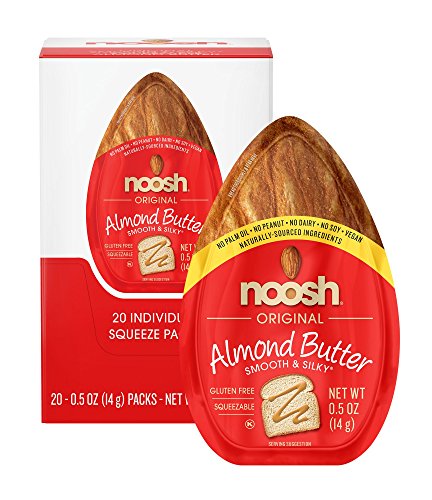 NOOSH Almond Butter (20 Count) - All Naturally Sourced, Vegan, Gluten Free, Non GMO, Kosher, No Soy, No Dairy, No Peanuts. No Palm Oil
