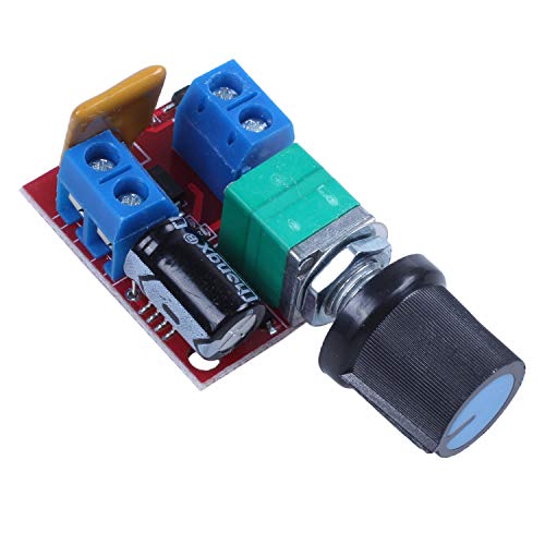 SODIAL(R) Mini DC Motor PWM Speed Controller 3V 6V 12V 24V 35VDC 90W 5a DC Motor Speed Control Switch LED Dimmer