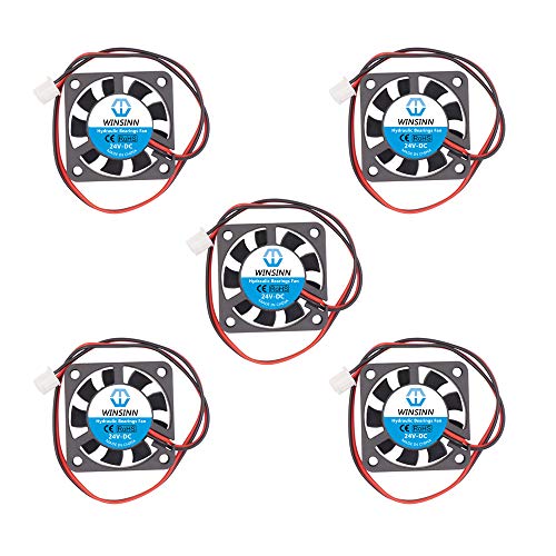 WINSINN 40mm Fan 24V Hydraulic Bearing Brushless 4010 40x10mm for Cooling Creality Ender 3 / Pro - High Speed (Pack of 5Pcs)