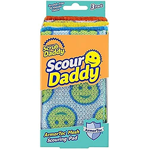 Scour Daddy ArmorTec Mesh Heavy Duty Non-Scratch Scouring Pad 3 Pack - Scrub Daddy - Easy Rinse