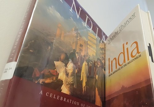 2 Volumes of Books On The Country of India: 1) S.Tharoor's India From Midnight to The Millenium 2) Citor Anant's India Celebration of Independence