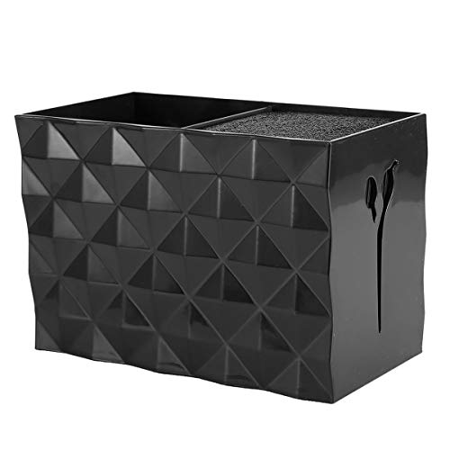 Professional Salon Shear Holder for Stylist Scissors Rack Holder Case Hair Clips Storage Box Hairdressing Combs Organizer (Black)