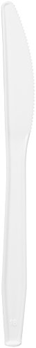 AmazonBasics Light-Weight Plastic Knives, White, 1000-Count