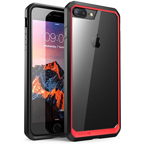 SUPCASE Unicorn Beetle Series Case Designed for iPhone 8 Plus, Premium Hybrid Protective Clear Case for Apple iPhone 7 Plus 2016 / iPhone 8 Plus 2017 Release (Red)