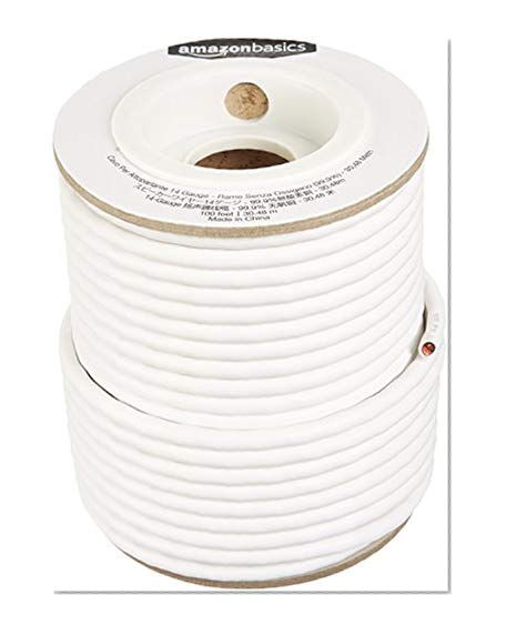 AmazonBasics Speaker Wire - 14-Gauge, 99.9% Oxygen-Free Copper, 100 Feet