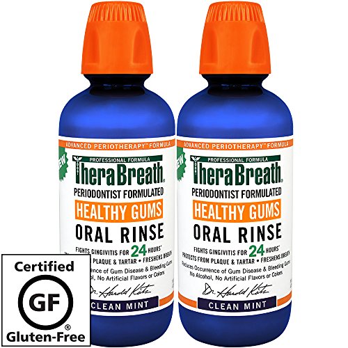 TheraBreath 24 Hour Healthy Gums Periodontist Formulated Oral Rinse, 16 Ounce (Pack of 2)