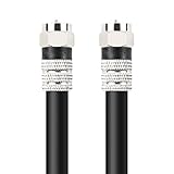 Postta Digital Coaxial Cable(2 Feet 3 Pack) Quad Shielded Black RG6 Cable with F-Male Connectors