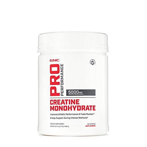 GNC Pro Performance Creatine Monohydrate - Unflavored, 200 Servings, Improves Athletic Performance