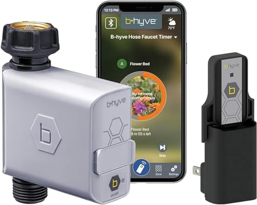 Book Cover Orbit 21004 B-hyve Smart Hose Faucet Timer with Wi-Fi Hub, Compatible with Alexa