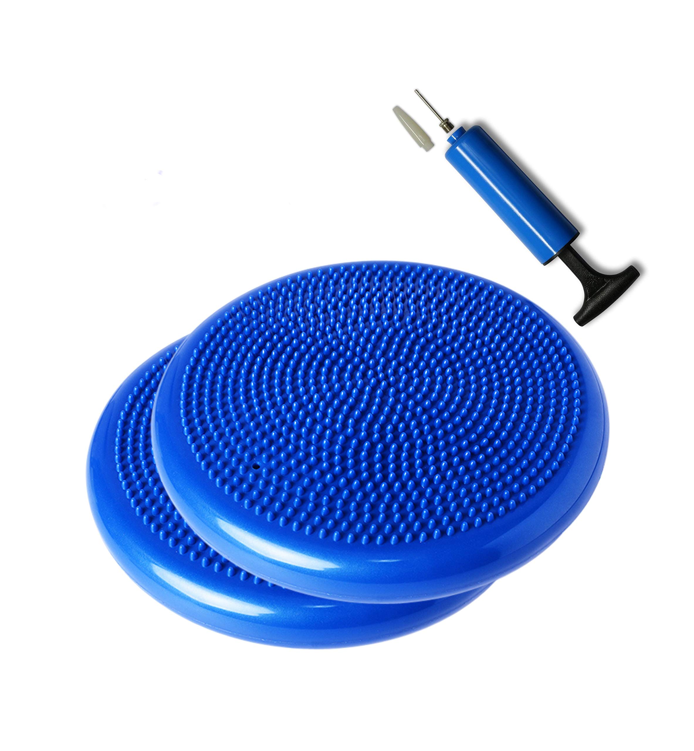 Book Cover SUESPORT Air Inflated Stability Wobble Cushion, Balance Disc, Twist Massage, Fitness and Exercise, Pump Included