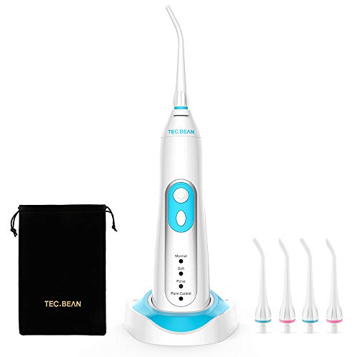Water Flosser, NURSAL Professional Cordless Rechargable Dental Oral Irrigator - 4 Modes High Capacity Water Tank with 4 Jet Tips