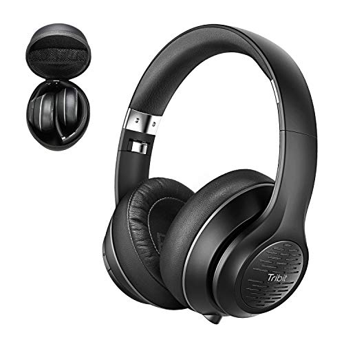 Book Cover Tribit XFree Tune Bluetooth Headphones Over Ear - Wireless Headphones 40 Hrs Playtime, Hi-Fi Stereo Sound with Rich Bass, Built-in Mic, Soft Earmuffs - Foldable Headset with Carry Case, Black