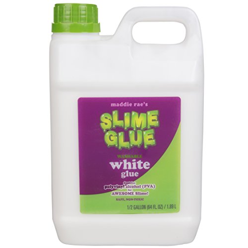Book Cover Maddie Rae's Slime Making Glue - 1/2 Gallon Value Size - Non Toxic, School Grade Formula for Perfect Slime Crafts (White)