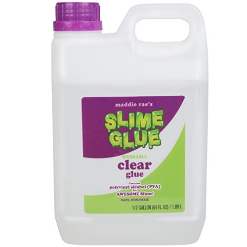 Book Cover Maddie Rae's Slime Making Clear Glue - 1/2 Gallon Value Size, Immediate Shipping - Non Toxic, School Grade Formula, Perfect for Slime Kit Supplies, Crafts (Clear)