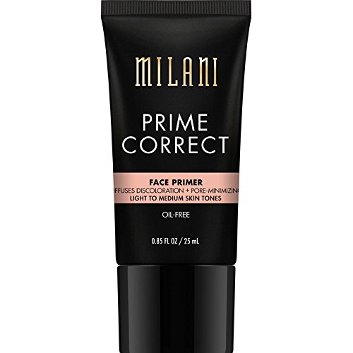 Milani Prime Correct Face Primer - Diffuses Discoloration + Pore-Minimizing - Light/Medium (0.85 Fl. Oz.) Vegan, Cruelty-Free Face Makeup Primer to Color Correct Skin & Reduce Appearance of Pores