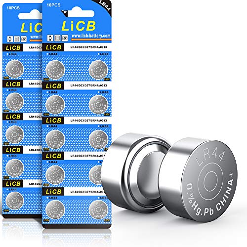 LiCB 10 Pack LR44 1.5V Button Coin Cell Batteries ï¼ˆAG13 357 303 SR44 Battery ï¼‰