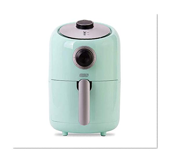 Dash Compact Air Fryer 1.2 L Electric Air Fryer Oven Cooker with Temperature Control, Non Stick Fry Basket, Recipe Guide + Auto Shut off Feature - Aqua